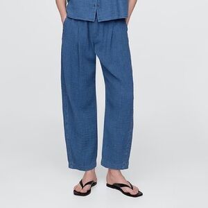 GAP Cotton Gauze Easy Barrel Pants